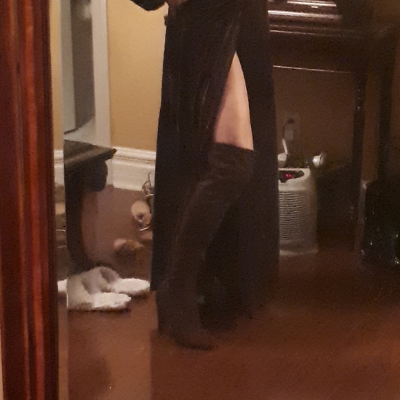 Guess Brown Suede Over-the-Knee Boots - Picture 2 of 10